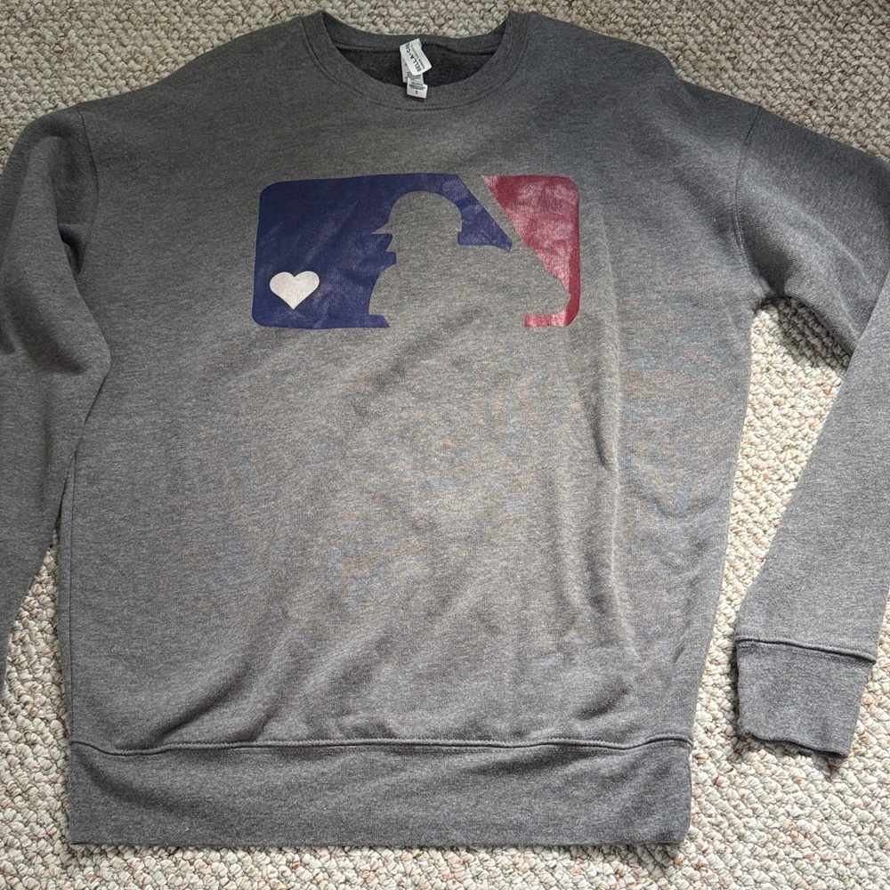Gray MLB Logo Crewneck Size Small